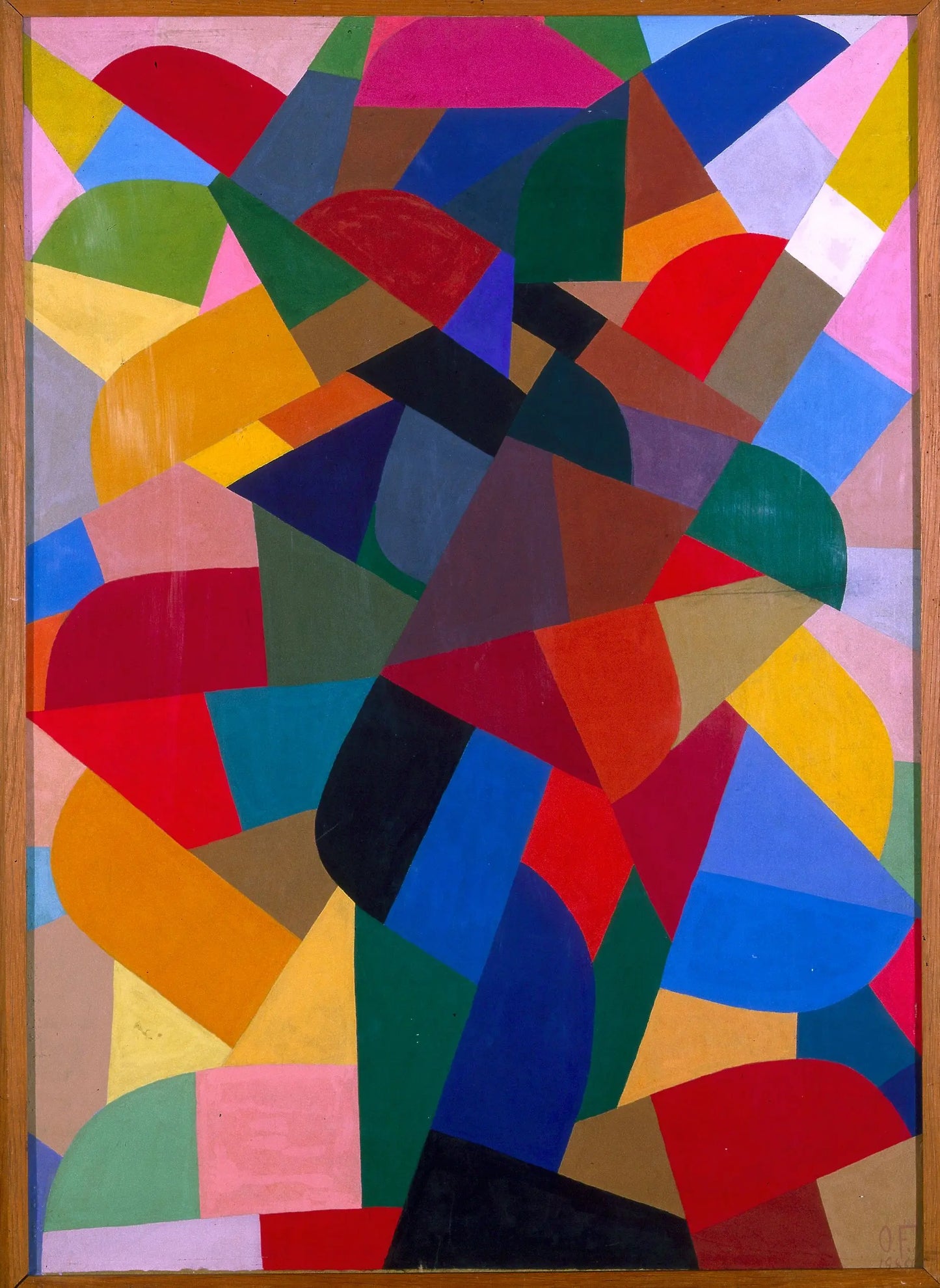 {{ product_title }} Fine Art Print | {{ product_vendor }} Jakero77 Otto Freundlich - Abstract Komposition (1940) Initialed - 17"x22" Fine Art Print Art Print  Jakero77