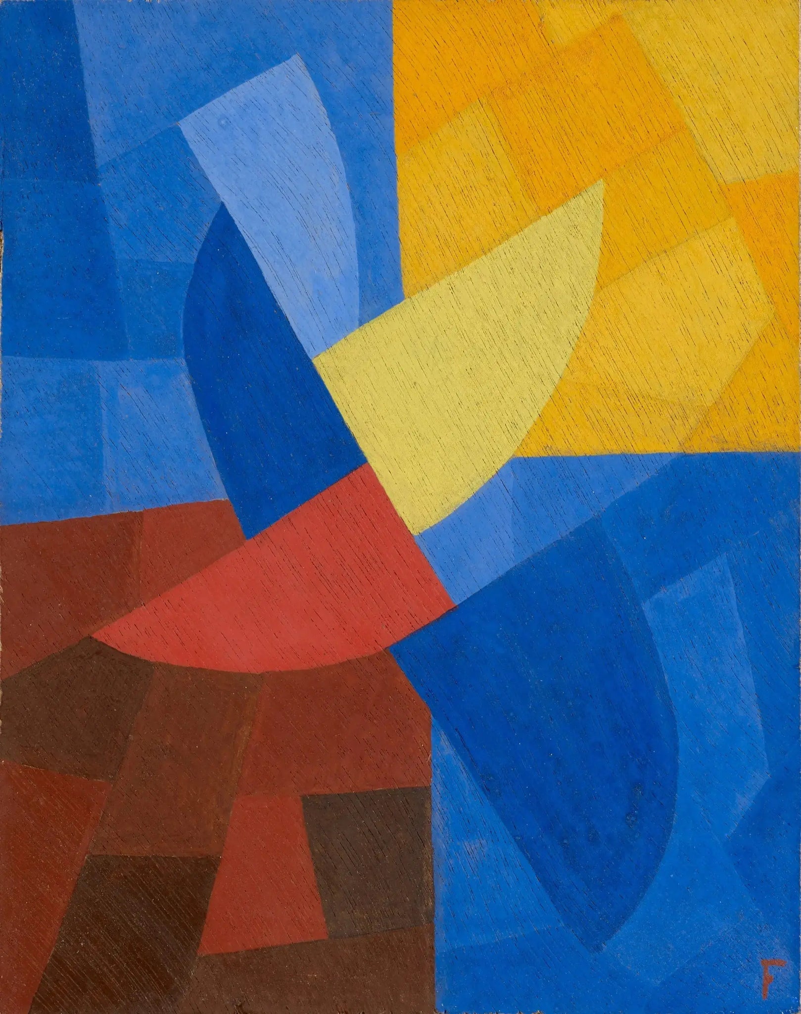 {{ product_title }} Fine Art Print | {{ product_vendor }} Jakero77 Otto Freundlich - Composition Abstract Initialed - 17" x 22" Fine Art Print Art Print  Jakero77