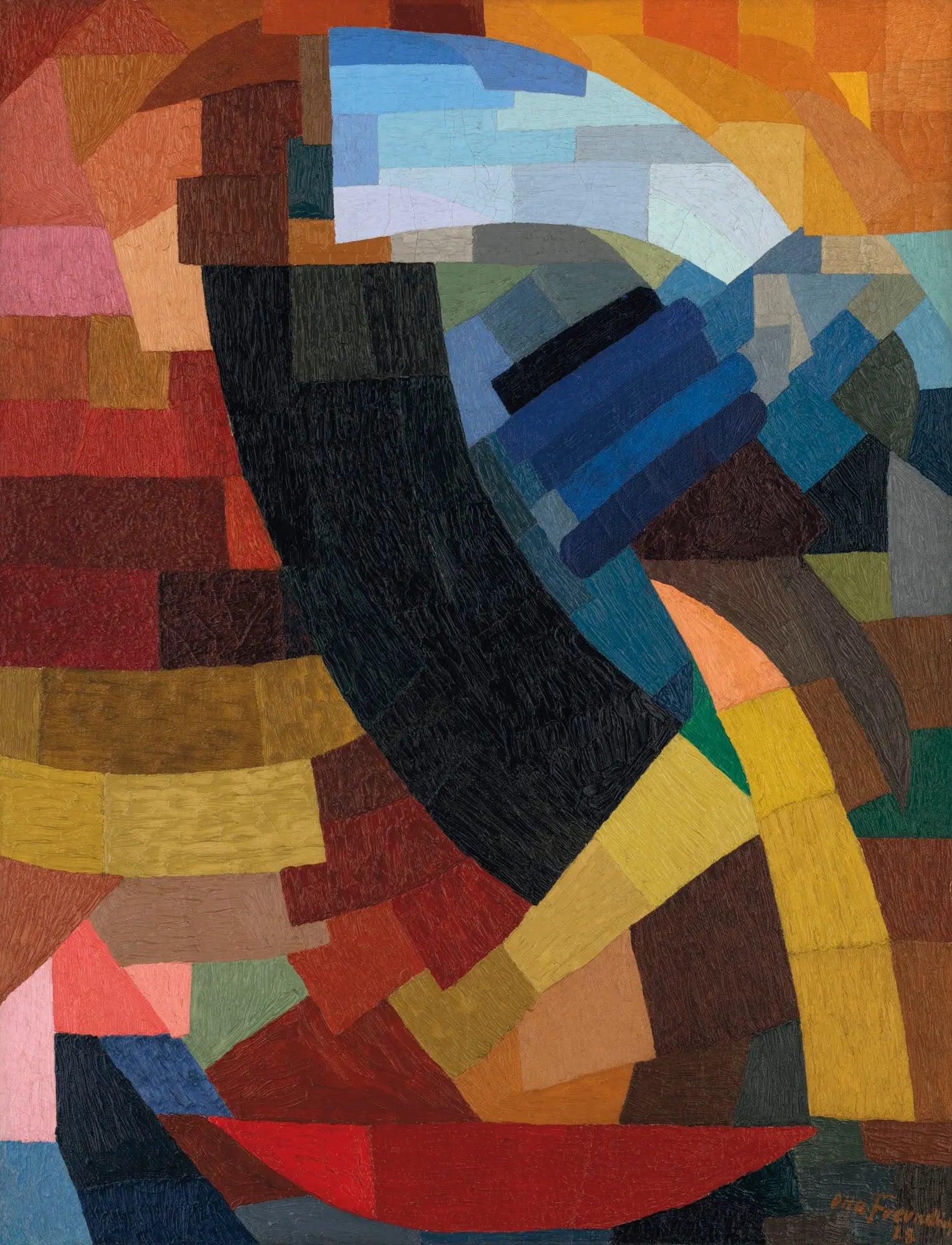 {{ product_title }} Fine Art Print | {{ product_vendor }} Jakero77 Otto Freundlich - Composition Abstract (1928) Signed - 17" x 22" Fine Art Print Art Print  Jakero77
