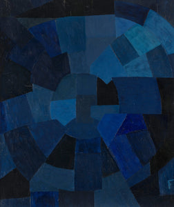 {{ product_title }} Fine Art Print | {{ product_vendor }} Jakero77 Otto Freundlich - Dark Blue Abstract Composition Initialed - 17" x 22" Art Print Art Print  Jakero77