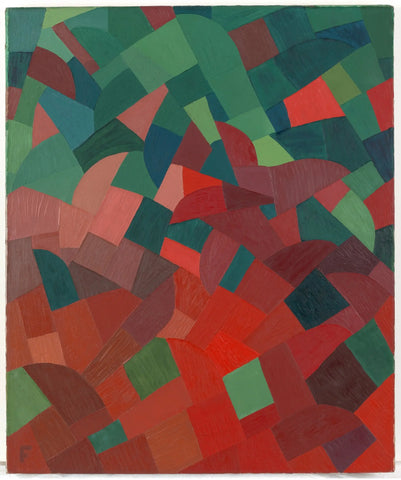 {{ product_title }} Fine Art Print | {{ product_vendor }} Jakero77 Otto Freundlich - Grün-Rot (1939) Abstract Initialed - 17" x 22" Fine Art Print Art Print  Jakero77