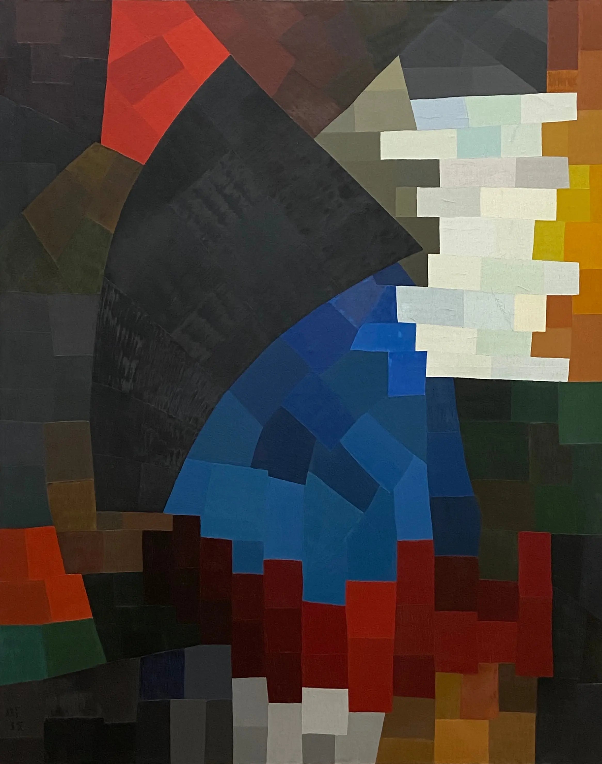 {{ product_title }} Fine Art Print | {{ product_vendor }} Jakero77 Otto Freundlich - Komposition Abstract (1932) Initialed - 17"x22" Fine Art Print Art Print  Jakero77