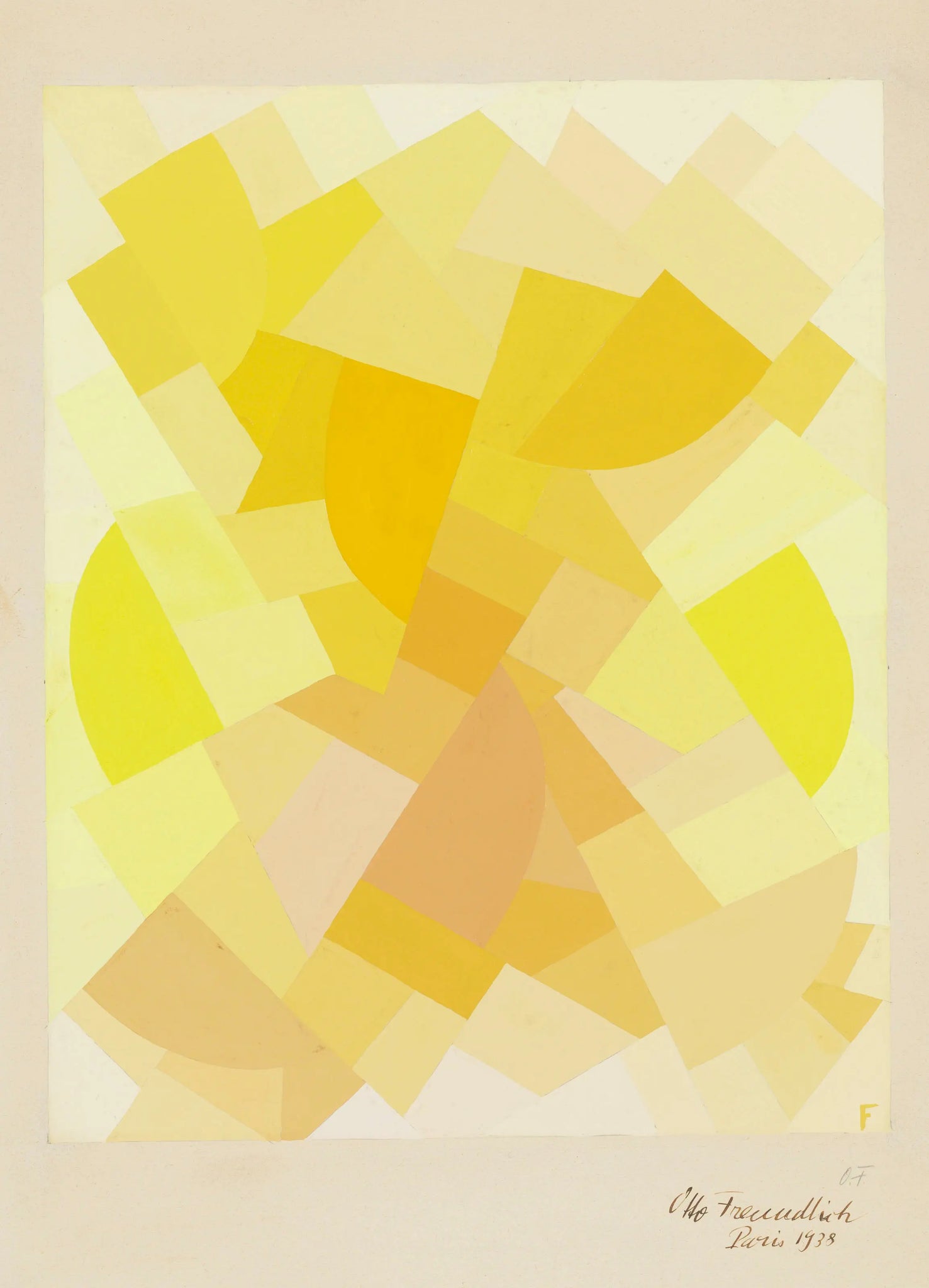 {{ product_title }} Fine Art Print | {{ product_vendor }} Jakero77 Otto Freundlich - Komposition (1938) Abstract Signed - 17" x 22" Fine Art Print Art Print  Jakero77