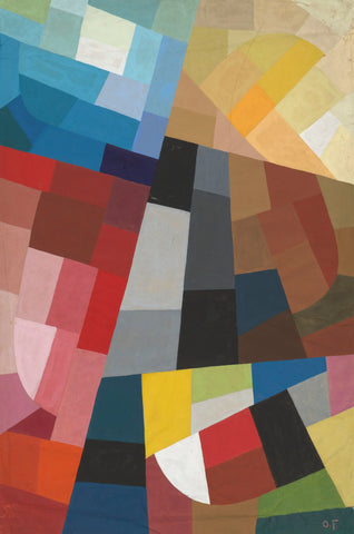 {{ product_title }} Fine Art Print | {{ product_vendor }} Jakero77 Otto Freundlich - Komposition (1941) Abstract Initialed - 17"x22" Fine Art Print Art Print  Jakero77