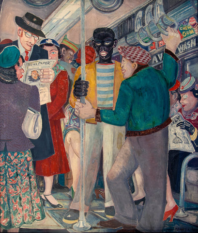{{ product_title }} Fine Art Print | {{ product_vendor }} Jakero77 Palmer Hayden - The Subway (1930) Signed - 17" x 22" Fine Art Print Art Print  Jakero77