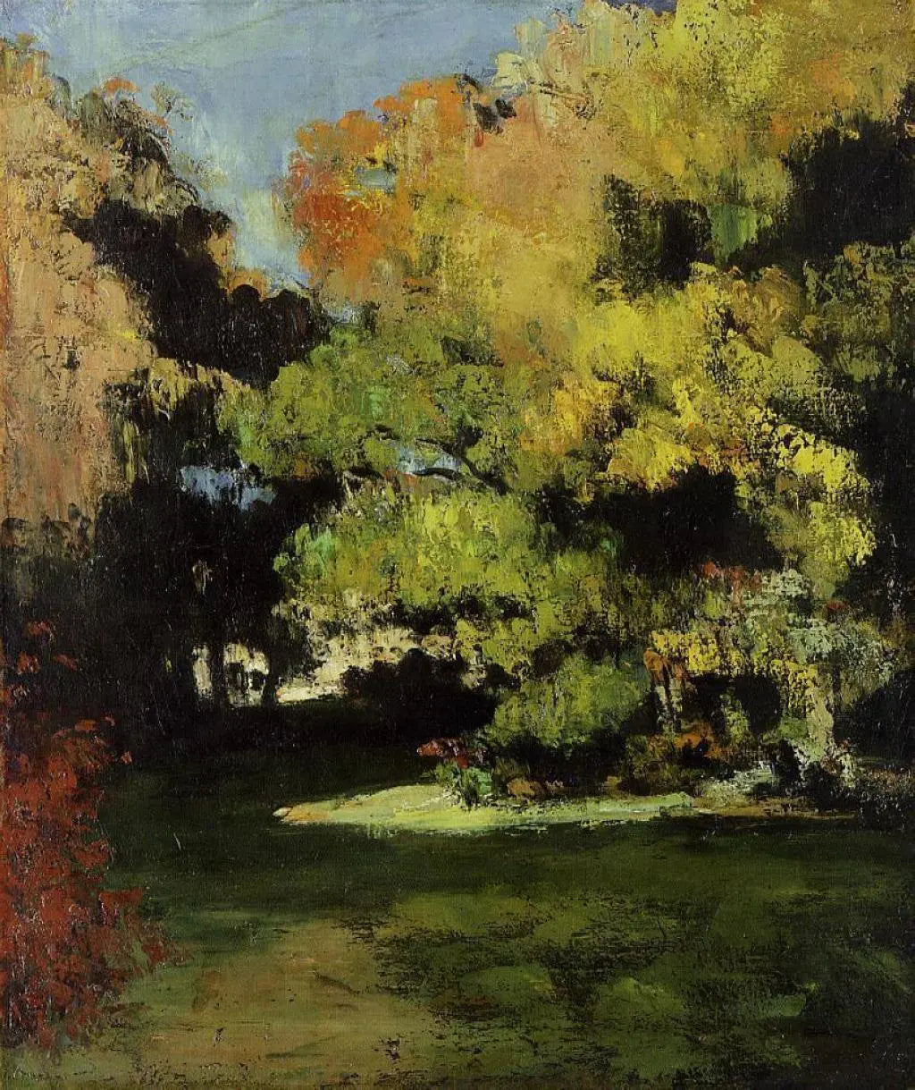 {{ product_title }} Fine Art Print | {{ product_vendor }} Jakero77 Paul Cezanne - Clearing (1867) Romanticism Dark Period - 17" x 22" Fine Art Print Art Print  Jakero77
