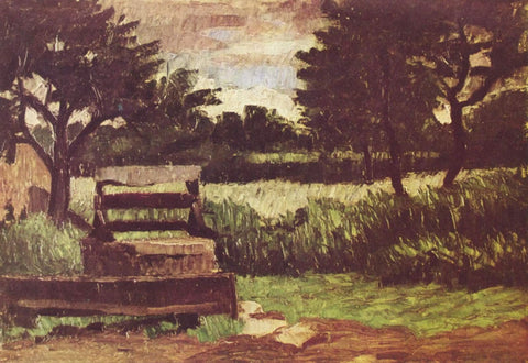 {{ product_title }} Fine Art Print | {{ product_vendor }} Jakero77 Paul Cezanne - Landscape with Fountain (1867) Romanticism - 17" x 22" Art Print Art Print  Jakero77