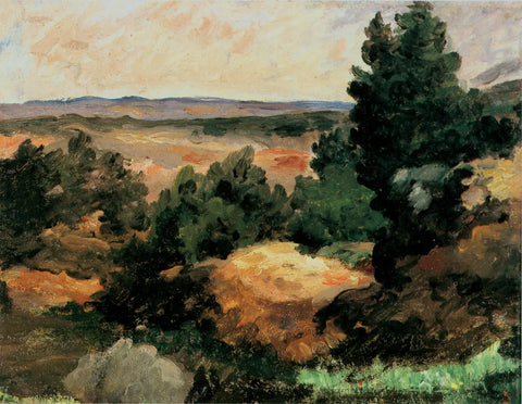 {{ product_title }} Fine Art Print | {{ product_vendor }} Jakero77 Paul Cezanne - Paysage Landscape (1865) Dark Period - 17" x 22" Fine Art Print Art Print  Jakero77