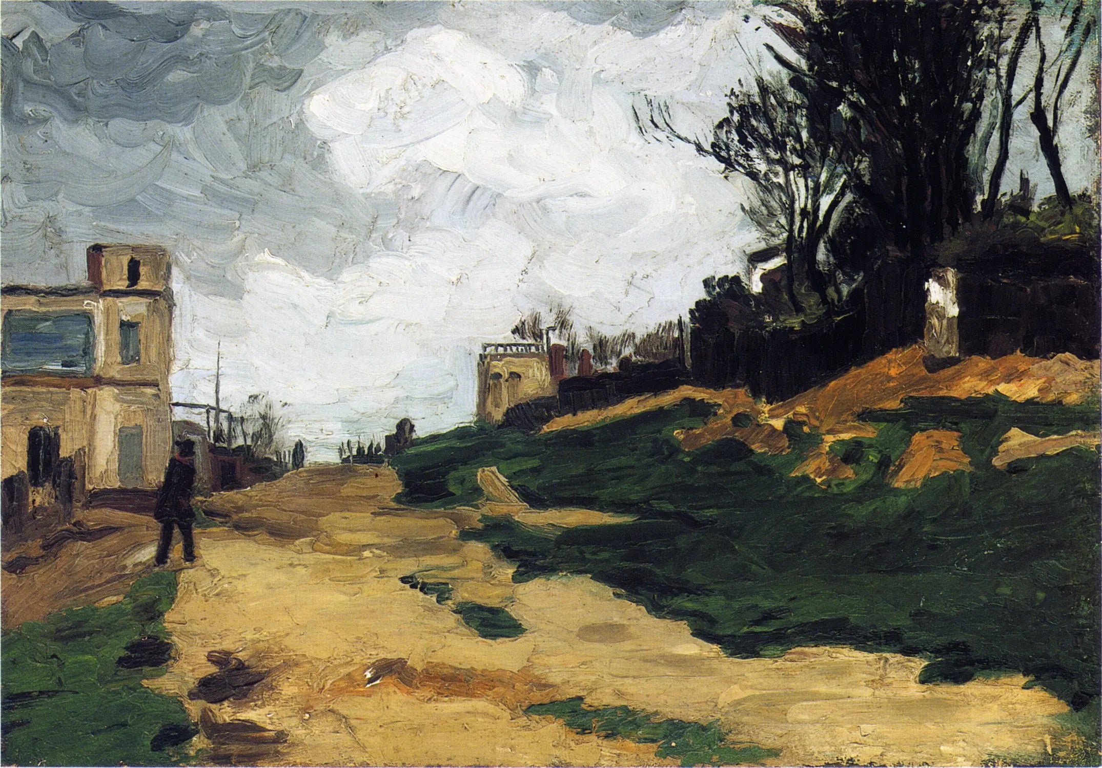 {{ product_title }} Fine Art Print | {{ product_vendor }} Jakero77 Paul Cezanne - Urban Paysage Landscape (1867) - 17" x 22" Fine Art Print Art Print  Jakero77