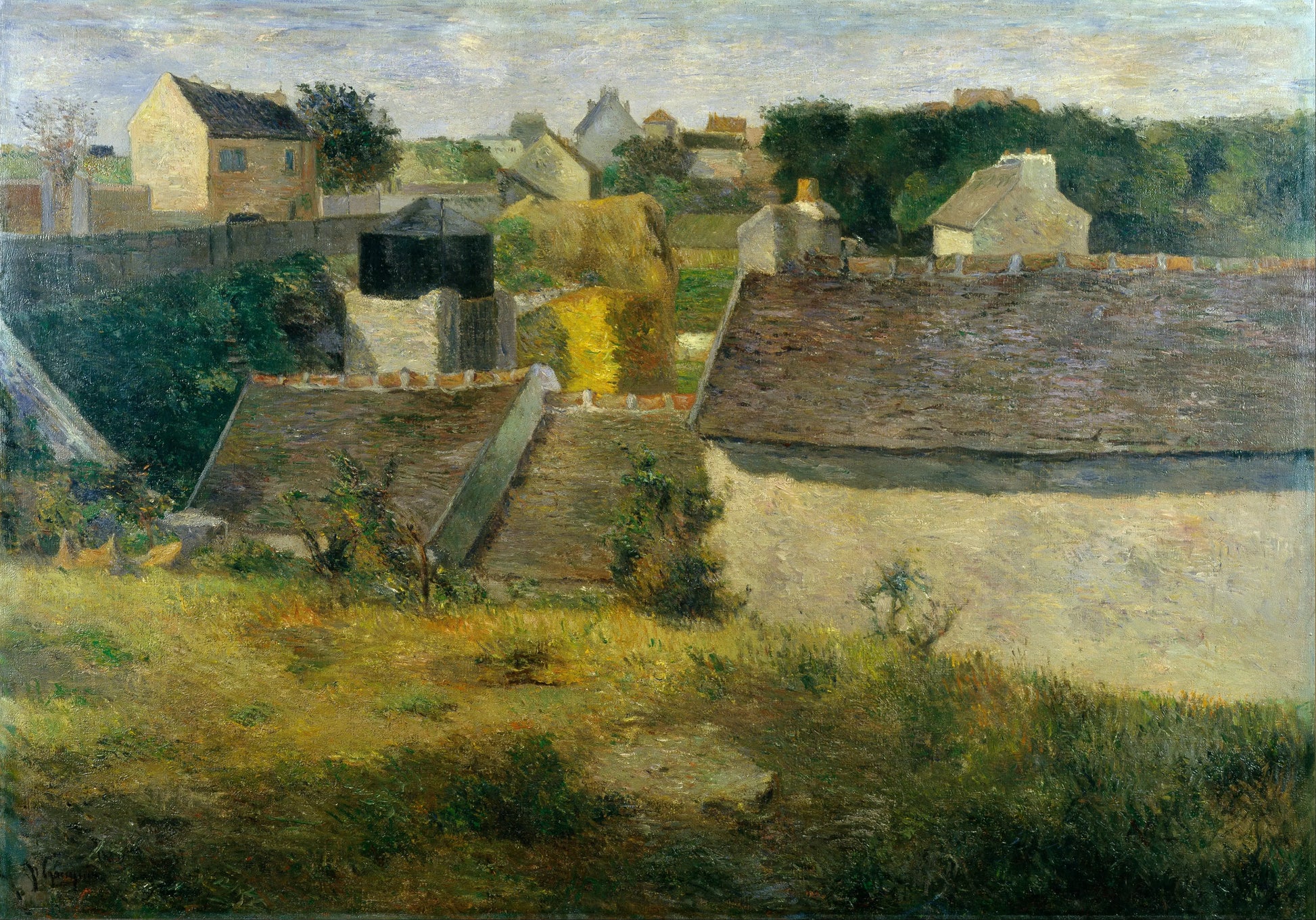 {{ product_title }} Fine Art Print | {{ product_vendor }} Jakero77 Paul Gauguin - Houses at Vaugirard (1880) Signed - 17" x 22" Fine Art Print Art Print  Jakero77