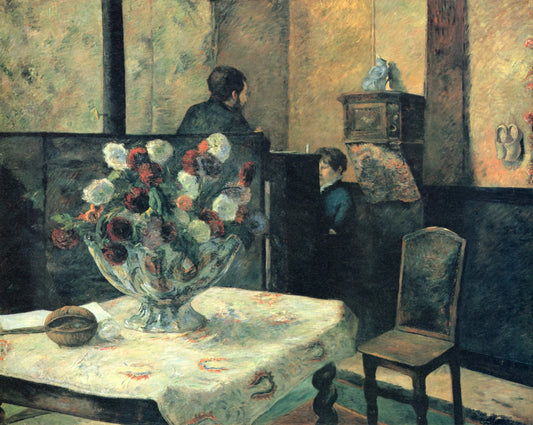 {{ product_title }} Fine Art Print | {{ product_vendor }} Jakero77 Paul Gauguin - Interior of the Painter's House Rue Carcel (1881) Paris - 17" x 22" Fine Art Print Art Print  Jakero77