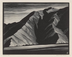 {{ product_title }} Fine Art Print | {{ product_vendor }} Jakero77 Paul Landacre - Desert Wall (1932) Signed - 17" x 22" Fine Art Print Art Print  Jakero77