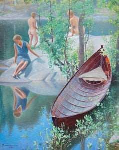 {{ product_title }} Fine Art Print | {{ product_vendor }} Jakero77 Pekka Halonen - Summer Idyll (1931) Nudes - 17" x 22" Fine Art Print Art Print  Jakero77