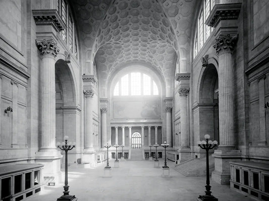 {{ product_title }} Fine Art Print | {{ product_vendor }} Jakero77 Pennsylvania Station New York City Waiting Room (1910) - 17"x22" Fine Art Print Art Print  Jakero77