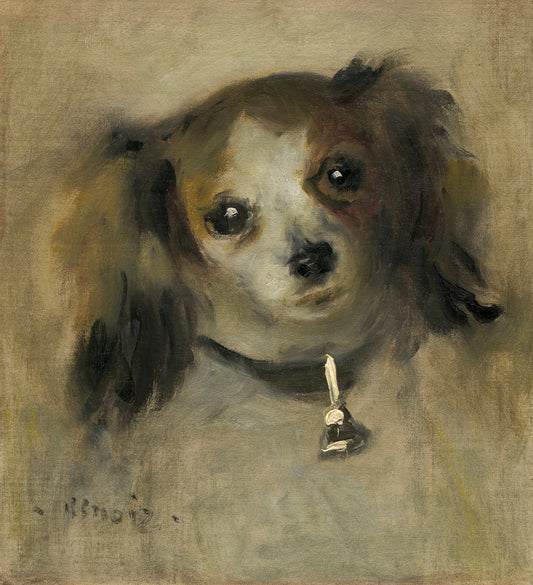{{ product_title }} Fine Art Print | {{ product_vendor }} Jakero77 Pierre Auguste Renoir - Head of a Dog (1870) Signed - 17" x 22" Fine Art Print Art Print  Jakero77