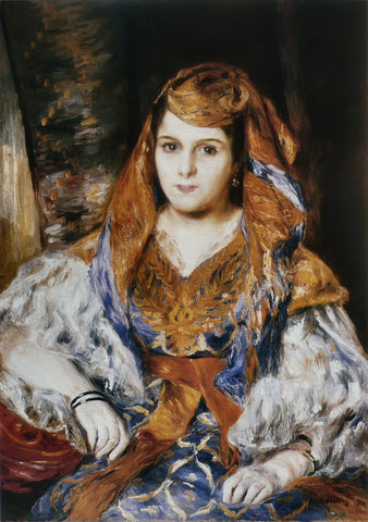 {{ product_title }} Fine Art Print | {{ product_vendor }} Jakero77 Pierre Auguste Renoir - Madame Stora in Algerian Dress (1870) Signed - 17" x 22" Fine Art Print Art Print  Jakero77