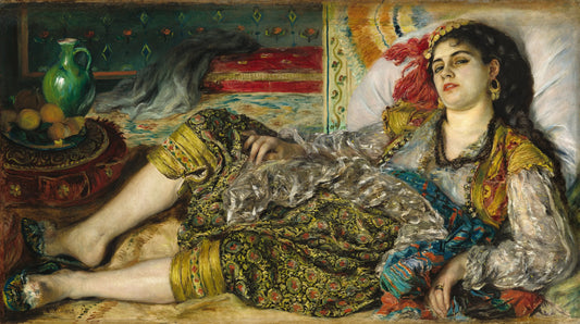 {{ product_title }} Fine Art Print | {{ product_vendor }} Jakero77 Pierre Auguste Renoir - Odalisque, An Algerian Woman (1870) Signed - 17" x 22" Fine Art Print Art Print  Jakero77
