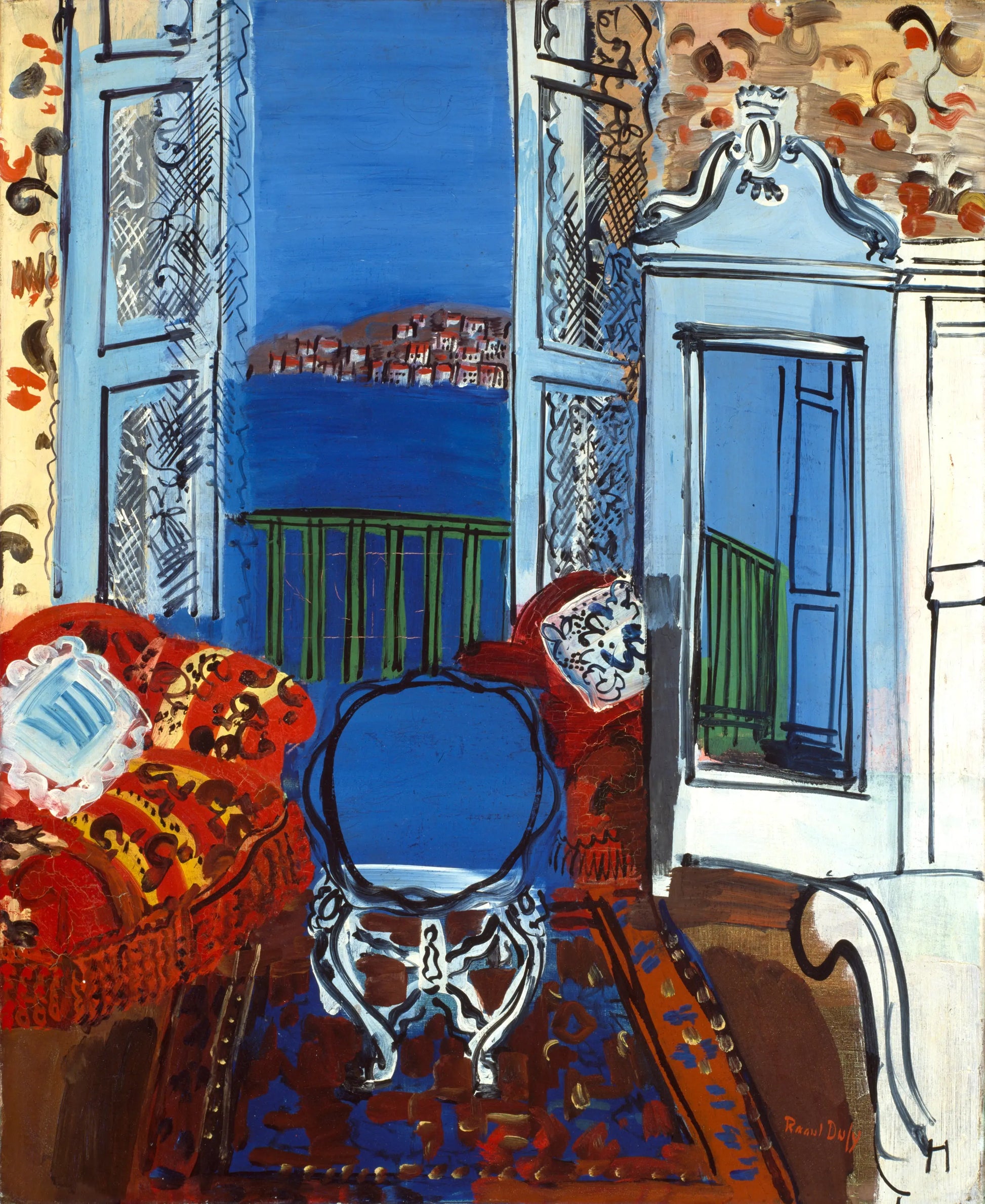 {{ product_title }} Fine Art Print | {{ product_vendor }} Jakero77 Raoul Dufy - Open Window, Nice (1928) Signed - 17" x 22" Fine Art Print Art Print  Jakero77