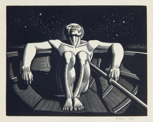 {{ product_title }} Fine Art Print | {{ product_vendor }} Jakero77 Rockwell Kent - Drifter (1933) Signed - 17" x 22" Fine Art Print Art Print  Jakero77
