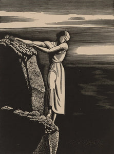 {{ product_title }} Fine Art Print | {{ product_vendor }} Jakero77 Rockwell Kent - Girl on a Cliff (1930) - 17" x 22" Fine Art Print Art Print  Jakero77