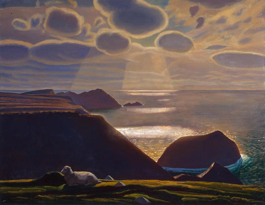 {{ product_title }} Fine Art Print | {{ product_vendor }} Jakero77 Rockwell Kent - Sturrall Donegal Ireland Sea (1927) - 17" x 22" Fine Art Print Art Print  Jakero77