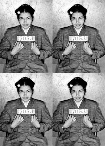 {{ product_title }} Fine Art Print | {{ product_vendor }} Jakero77 Rosa Parks Mugshot Civil Rights (1956) Joe Rogan Podcast - 17"x22" Fine Art Print Art Print  Jakero77
