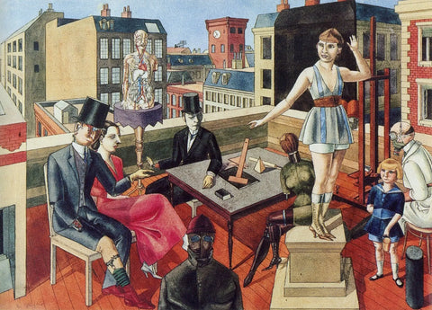 {{ product_title }} Fine Art Print | {{ product_vendor }} Jakero77 Rudolf Schlichter - The Rooftop Studio (circa 1922) - 17" x 22" Fine Art Print Art Print  Jakero77