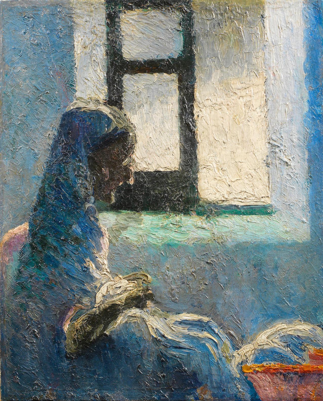 {{ product_title }} Fine Art Print | {{ product_vendor }} Jakero77 Salvador Dali - Grandmother Ana Sewing (1920) - 17" x 22" Fine Art Print Art Print  Jakero77