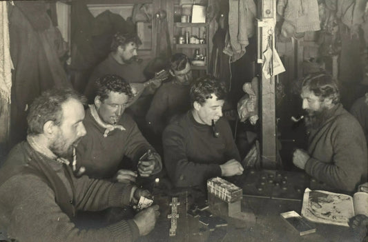 {{ product_title }} Fine Art Print | {{ product_vendor }} Jakero77 Shackleton Antarctica Expedition Dominoes Cards Music (1910) - 17"x22" Art Print Art Print  Jakero77