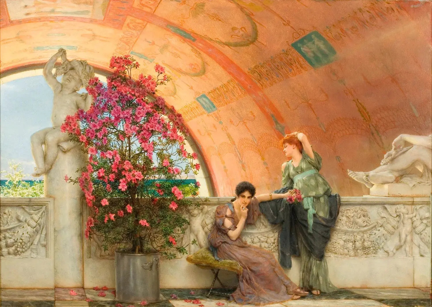 {{ product_title }} Fine Art Print | {{ product_vendor }} Jakero77 Sir Lawrence Alma-Tadema - Unconscious Rivals (1893) - 17" x 22" Fine Art Print Art Print  Jakero77