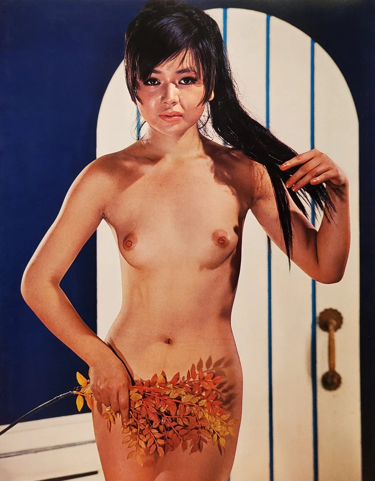 {{ product_title }} Fine Art Print | {{ product_vendor }} Jakero77 Susumu Matsushima Vintage 60s Japanese Nude Covering Privates - 17"x22" Art Print Art Print  Jakero77