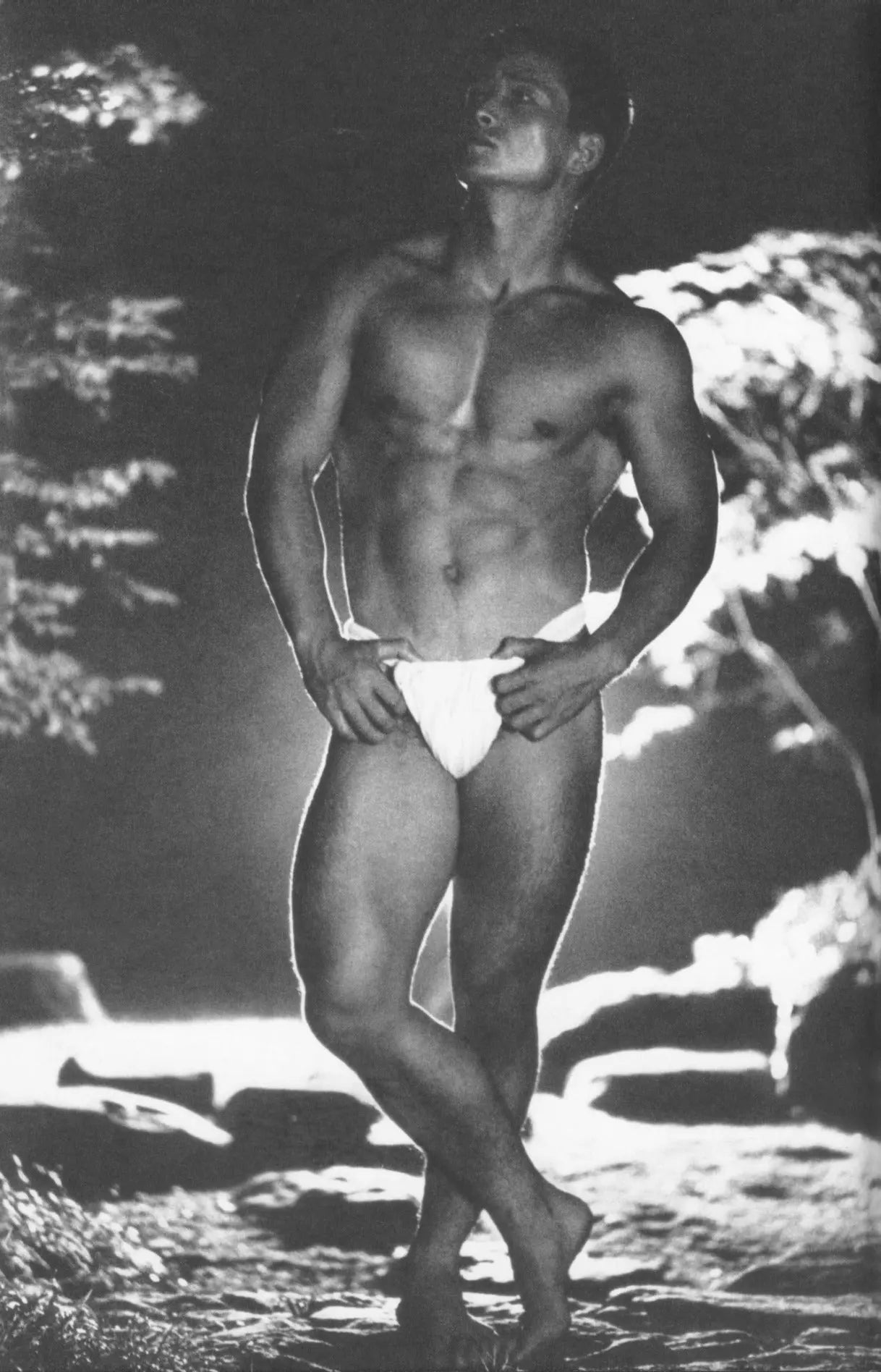 {{ product_title }} Fine Art Print | {{ product_vendor }} Jakero77 Tamotsu Yato 1960s Japanese Nude Male Night Shadows Gay - 17"x22" Fine Art Print Art Print  Jakero77