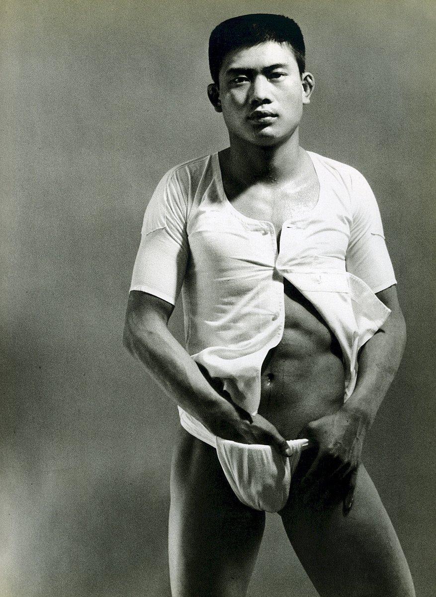 {{ product_title }} Fine Art Print | {{ product_vendor }} Jakero77 Tamotsu Yato - Japanese Gay (1972) Physique Underwear - 17" x 22" Fine Art Print Art Print  Jakero77