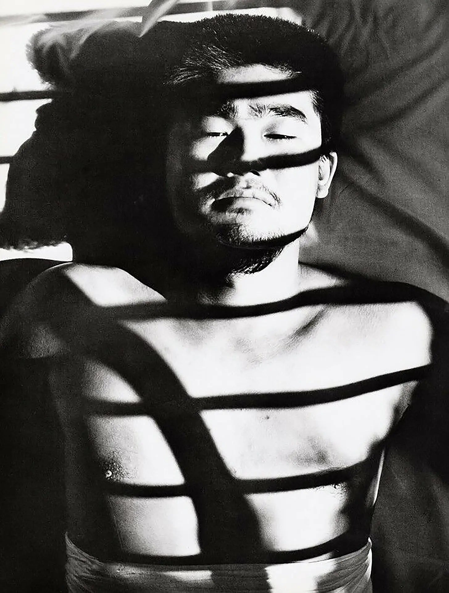 {{ product_title }} Fine Art Print | {{ product_vendor }} Jakero77 Tamotsu Yato - Japanese Male Laying in Shadows Vintage 1960s - 17" x 22" Print Art Print  Jakero77