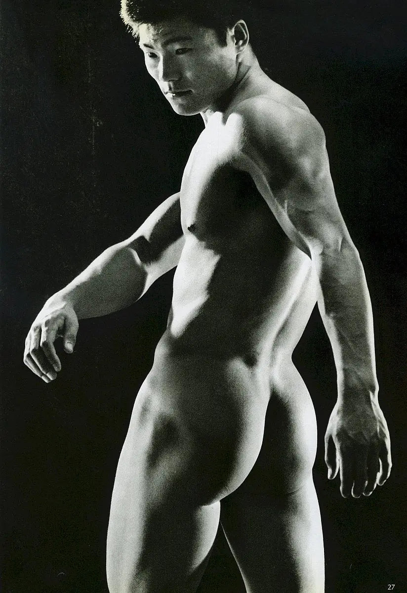 {{ product_title }} Fine Art Print | {{ product_vendor }} Jakero77 Tamotsu Yato - Nude Japanese Male Butt Physique Gay 1970s - 17" x 22" Art Print Art Print  Jakero77