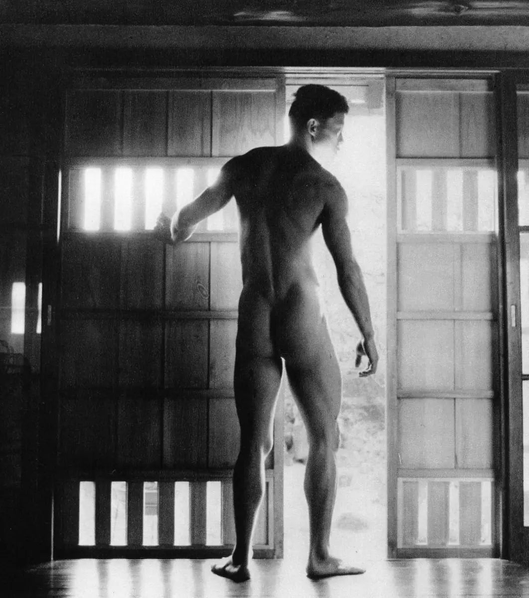 {{ product_title }} Fine Art Print | {{ product_vendor }} Jakero77 Tamotsu Yato - Nude Japanese Male Butt in Bath House Gay (1970s) - 17" x 22" Print Art Print  Jakero77
