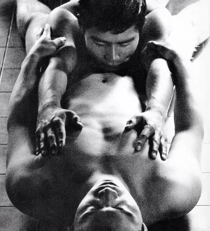 {{ product_title }} Fine Art Print | {{ product_vendor }} Jakero77 Tamotsu Yato - Two Nude Japanese Men Posing (1972) Gay Interest - 17" x 22" Print Art Print  Jakero77