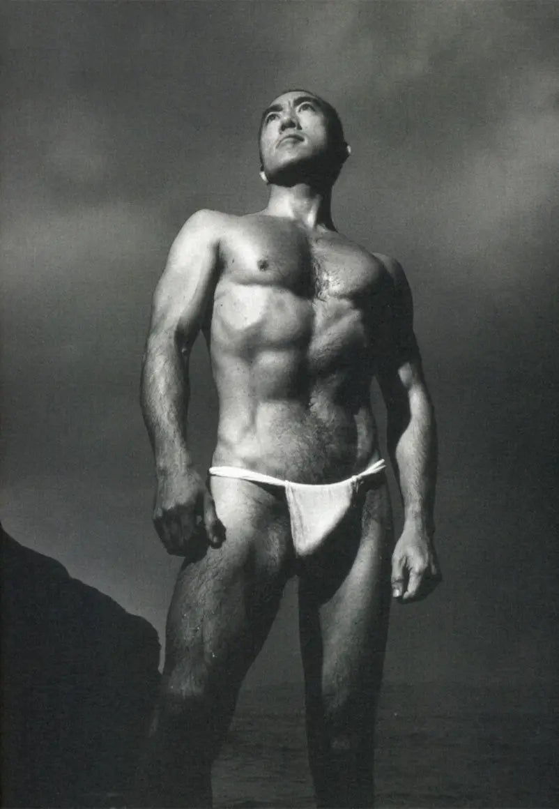 {{ product_title }} Fine Art Print | {{ product_vendor }} Jakero77 Tamotsu Yato - Yukio Mishima Nude Vintage Gay Japan (1960s) - 17" x 22" Art Print Art Print  Jakero77