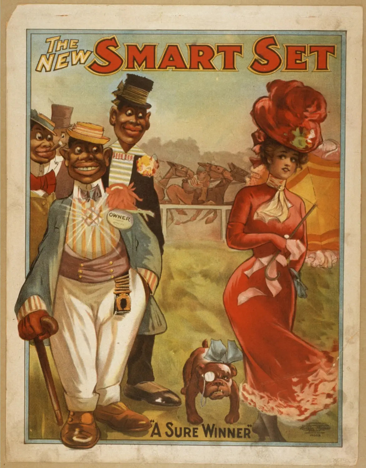 {{ product_title }} Fine Art Print | {{ product_vendor }} Jakero77 The New Smart Set - A Sure Winner (1906) Black Americana - 17" x 22" Art Print Art Print  Jakero77