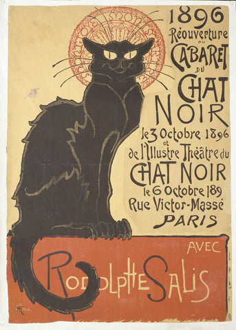 {{ product_title }} Fine Art Print | {{ product_vendor }} Jakero77 Théophile-Alexandre Steinlen - Reopening of the Chat Noir Cabaret (1896) - 17"x22" Fine Art Print Art Print  Jakero77