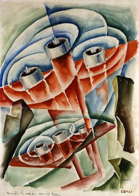 {{ product_title }} Fine Art Print | {{ product_vendor }} Jakero77 Tulio Crali - Untitled Airplane (1920s) Art Deco - 17" x 22" Fine Art Print Art Print  Jakero77