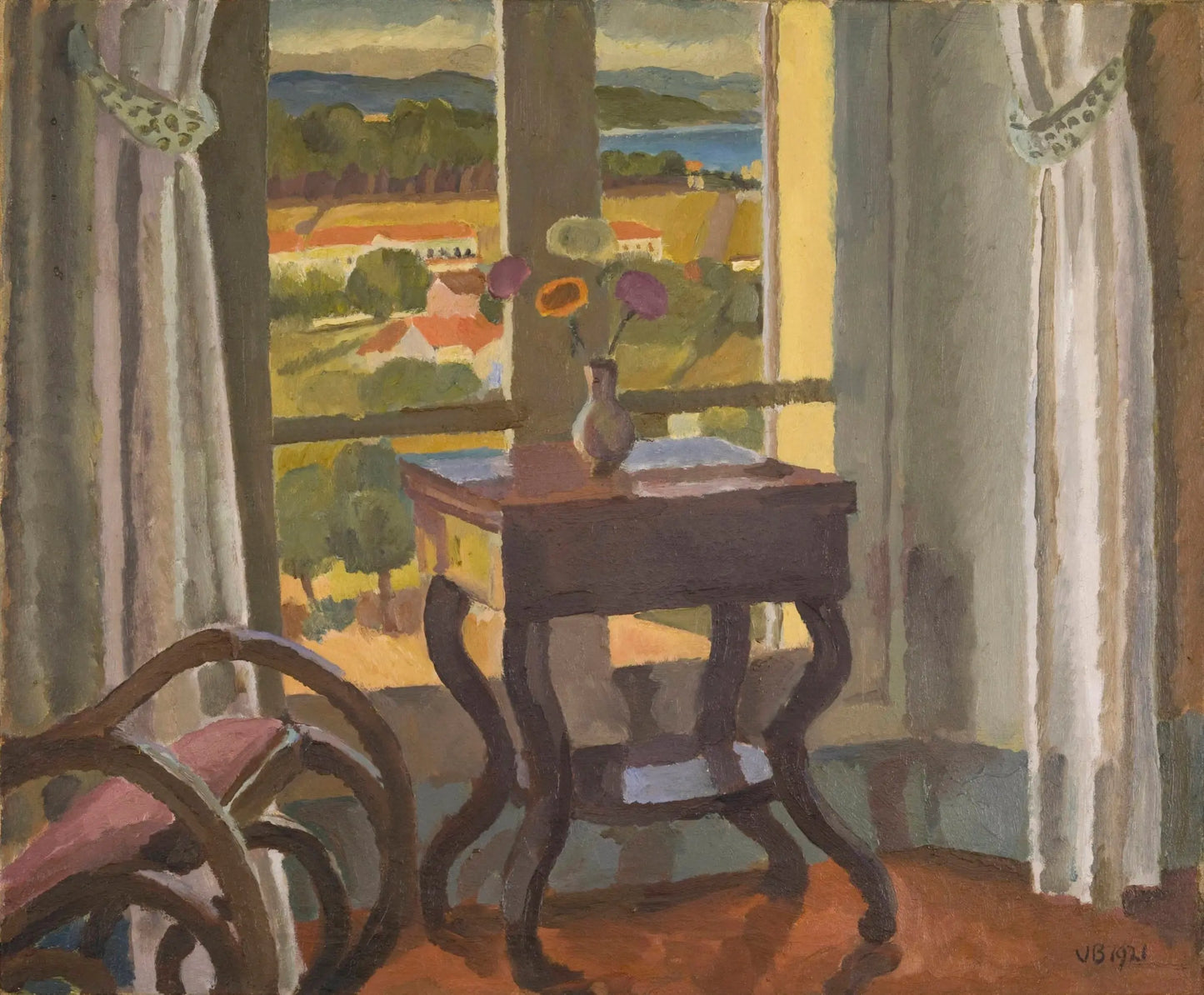 {{ product_title }} Fine Art Print | {{ product_vendor }} Jakero77 Vanessa Bell - Interior with a Table (1921) - 17" x 22" Fine Art Print Art Print  Jakero77