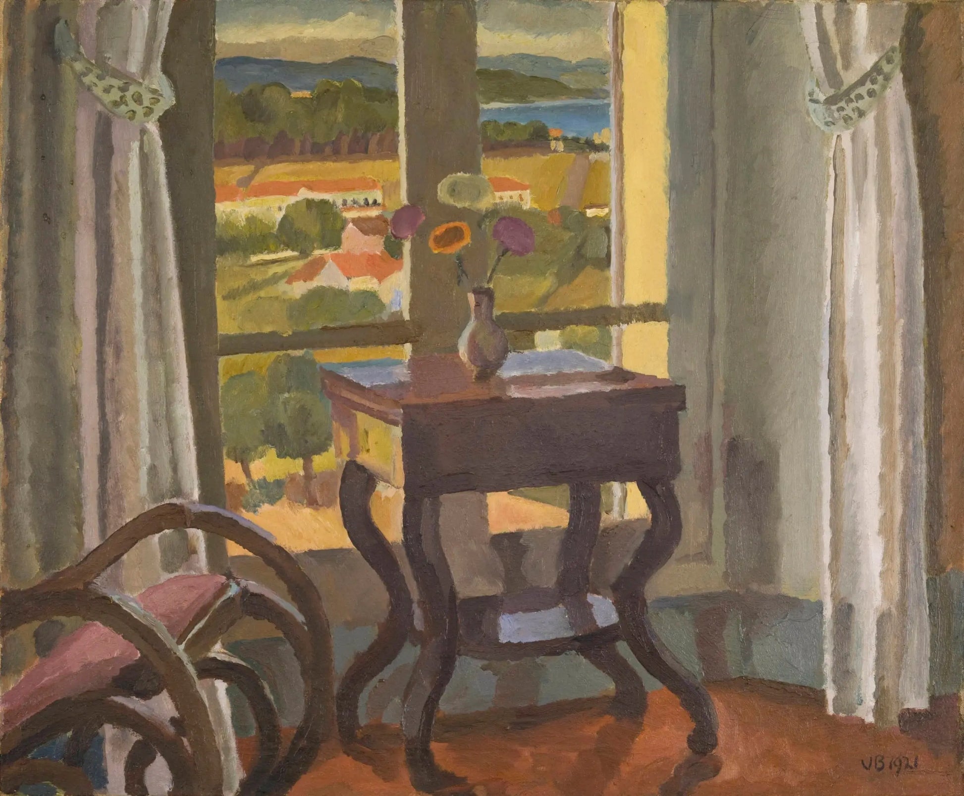 {{ product_title }} Fine Art Print | {{ product_vendor }} Jakero77 Vanessa Bell - Interior with a Table (1921) - 17" x 22" Fine Art Print Art Print  Jakero77