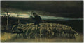 {{ product_title }} Fine Art Print | {{ product_vendor }} Jakero77 Vincent van Gogh - Shepherd with a Flock of Sheep 1884 -17" x 22" Fine Art Print Art Print  Jakero77