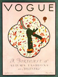 {{ product_title }} Fine Art Print | {{ product_vendor }} Jakero77 Vintage Vogue Cover Art Autumn Fashion & Millinery (1924) - 17" x 22" Art Print Art Print  Jakero77