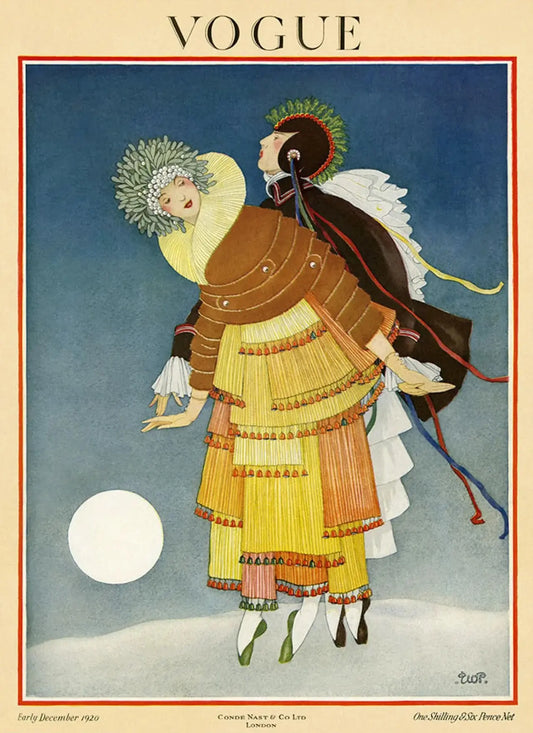 {{ product_title }} Fine Art Print | {{ product_vendor }} Jakero77 Vintage Vogue Fashion Cover Winter Solstice (1920) - 17" x 22" Fine Art Print Art Print  Jakero77