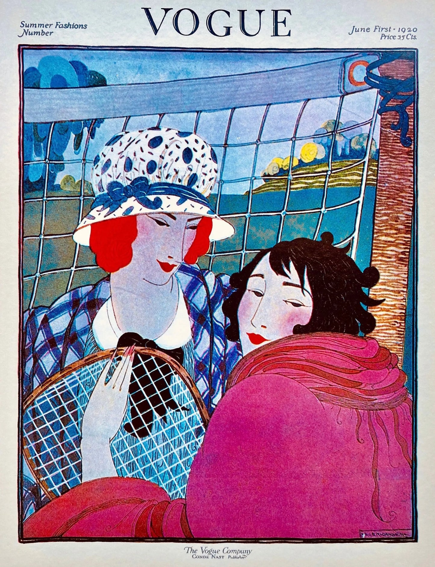 {{ product_title }} Fine Art Print | {{ product_vendor }} Jakero77 Vintage Vogue Summer Fashion Advertising (1920) - 17" x 22" Fine Art Print Art Print  Jakero77