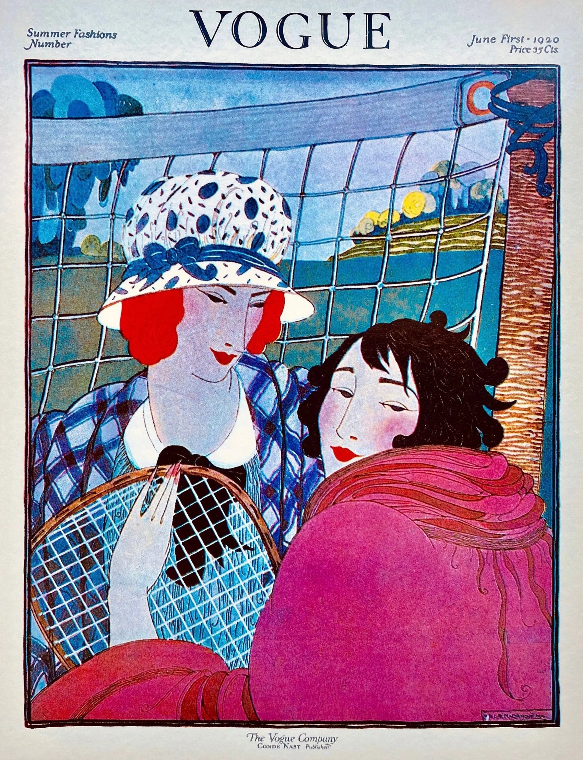 {{ product_title }} Fine Art Print | {{ product_vendor }} Jakero77 Vintage Vogue Summer Fashion Advertising (1920) - 17" x 22" Fine Art Print Art Print  Jakero77