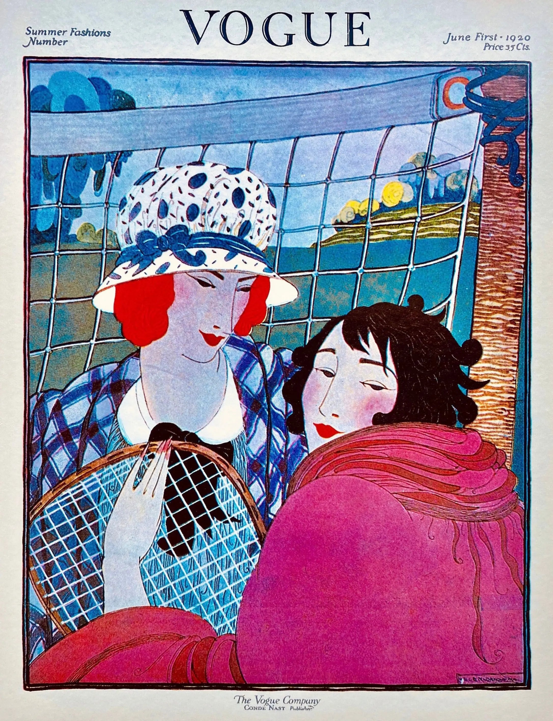 {{ product_title }} Fine Art Print | {{ product_vendor }} Jakero77 Vintage Vogue Summer Fashion Advertising (1920) - 17" x 22" Fine Art Print Art Print  Jakero77