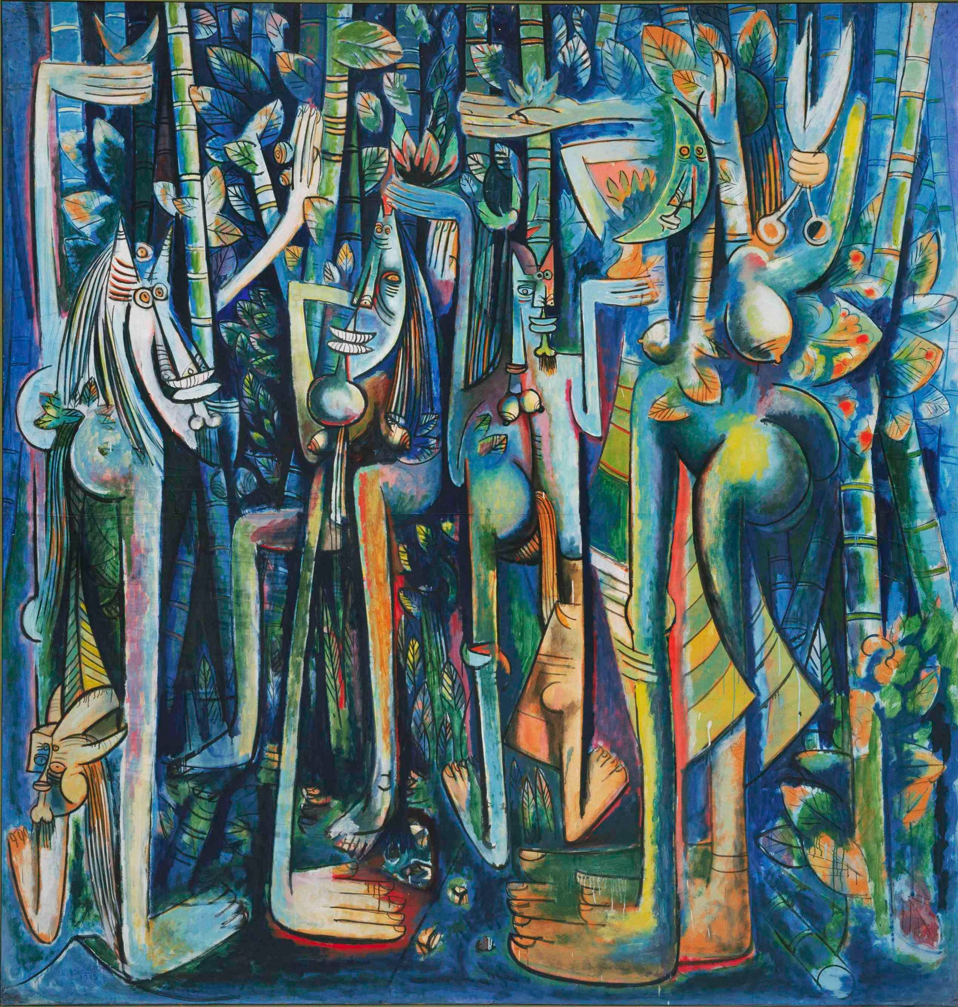 {{ product_title }} Fine Art Print | {{ product_vendor }} Jakero77 Wifredo Lam - The Jungle (1943) Signed - 17" x 22" Fine Art Print Art Print  Jakero77